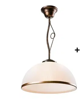 Svietidlá BRILAGI - LED Luster na tyči ANTICO 1xE27/60W/230V bronz patina 8590828606611