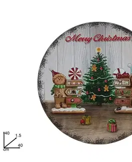 Vianočné dekorácie MAKRO - Tanier vianočný 40cm rôzne motívy