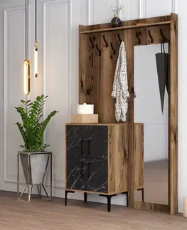 Predsieňové steny Predsieňová stena Berlin BC - Walnut, Black Marble