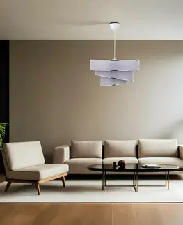 Svietidlá Závesný luster Couper - Grey, Silver