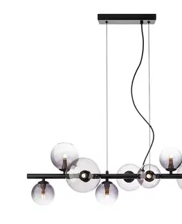Svietidlá Redo 01-3989 - Luster na lanku ASTRA 9xG9/8W/230V čierna 01-3989