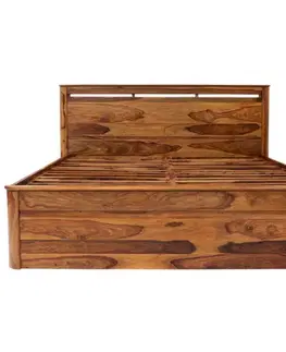 Postele Posteľ Tina s úložným priestorom 180x200 indický masív palisander