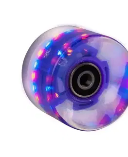 Skate kolieska Svietiace koliesko na pennyboard 60*45 mm vr. ložísk ABEC 7 tmavo fialová