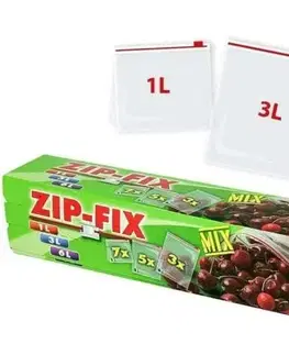 Dózy na potraviny Kinekus Vrecká ZIP-FIX sada 1l (7ks), 3l (5ks), 6l (3ks)