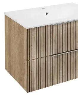 Kúpeľňový nábytok SAPHO - CIRASA STRIP umývadlová skrinka 69,8x52x46cm, dub alabama CR701-2322