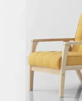 Kreslá PETRONELA kreslo, žltá