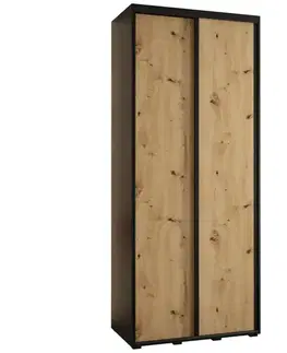 Šatníkové skrine Skriňa 45 Canaris 1 120 čierna/artisan/čierna