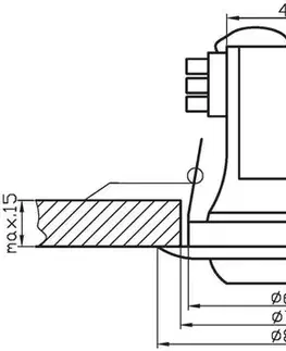 Bodové svetlá Pohyblivé stropné svietidlo z patinovanej ocele R39 E14 OZR-04