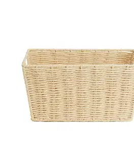Úložné boxy KONDELA Kolion pletený kôš 29,5x19,5 cm prírodná