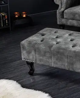 Taburety a podnožky Chesterfield taburet MIDAS Dekorhome