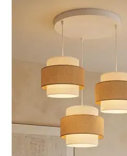 Svietidlá BRILAGI - Závesný luster SPACE 3xE27/60W/230V priemer 40 cm béžová/krémová 8590828052630