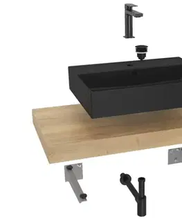 Kúpeľňový nábytok Koupelnová sestava SAT s deskou pod umyvadlo Dolce 100x8x50 cm dub halifax KSETDO15 KSETDO15