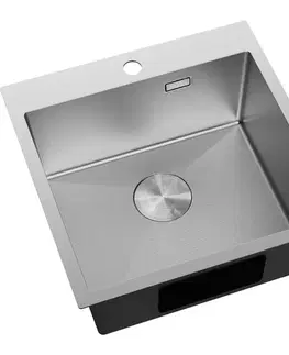 Kuchynské drezy MEXEN MEXEN - Solix oceľový drez 1-bowl 500 x 500 mm, nerez HC 6407501000-01HC
