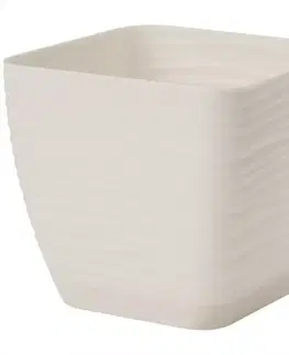 Záhrada Sahara Petit štvorec s podstavcom 15 cm béžová