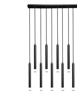 Svietidlá Rabalux 72364 - Luster na lanku RAMIRA 10xG9/5W/230V čierna 72364