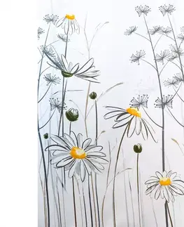 Kúpeľňové doplnky Textilný záves 120/200 W08441 Flower daisy