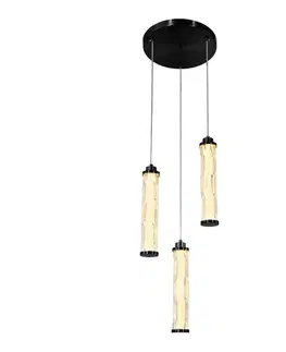 Stropná svetla CORTE lampa wisząca talerz czarny matowy 25W LED 3000K klosz bezbarwny