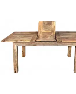 Jedálenské stoly Rozkladací stôl Hina 140/180x90 z mangového dreva