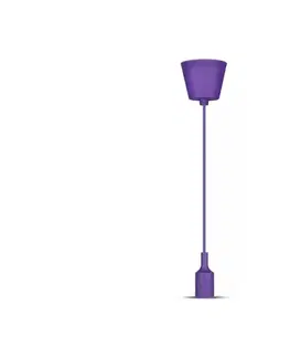 Svietidlá  Luster na lanku 1xE27/60W/230V fialová 3483