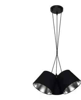 Svietidlá  Luster na lanku ZOMA 3xE27/60W/260V čierna/lesklý chróm 0660
