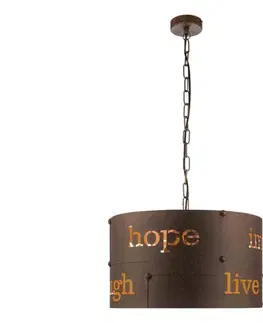 Svietidlá Eglo 62331 - Luster na reťazi COLDINGHAM PRO 3xE27/60W/230V hnedá 62331