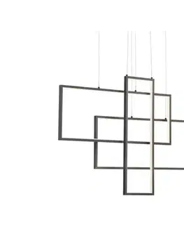 Svietidlá Redo 01-2315 - LED Stmievateľný luster na lanku PLANA LED/60W/230V čierna 01-2315
