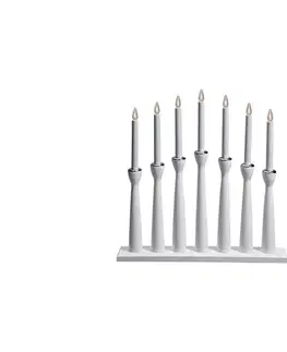 Vianočné dekorácie Markslöjd 702232 - Vianočný svietnik MASESKÄR 7xE10/3W/230V biela 702232