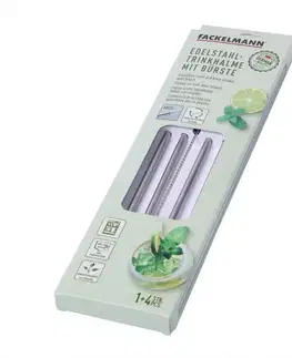 Dekorácie a bytové doplnky Kovové slamky 24 cm/Ø5 mm + kefka 54855