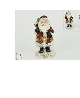 Vianočné dekorácie MAKRO - Santa 9cm rôzne druhy