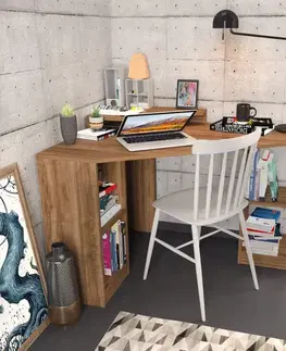 Písacie stoly Písací stôl Floating - Walnut