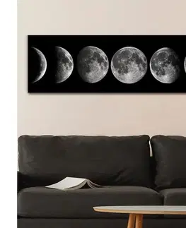 Obrazy  Nástenný obraz na plátne 50x120 cm fázy mesiaca 451ERN1674