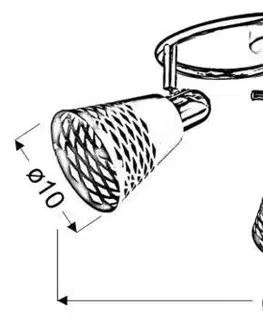 Stropná svetla Špirálová stropná lampa chróm/biela 3x40W E14 Discovery