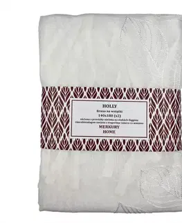 Záclony do obývačky Záclona na stuhách Holly polyester biela 140x180 Merkury Home II/22