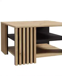 Konferenčné stolíky s úložným priestorom Konferenčný stolík 80x80 Zaandam dub artisan/čierna