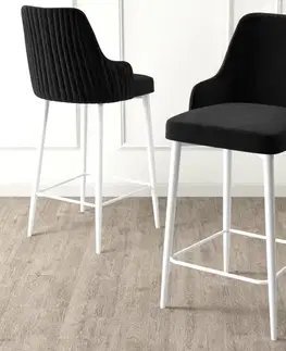 Barové stoličky Bar Stool Set (6 Pieces) Enox - Black, White