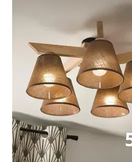 Svietidlá BRILAGI - LED  Prisadený luster ANTHONY 5xE14/40W/230V dub/hnedá 8590828610762