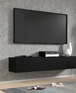 TV stolíky ArtBm Závesný TV stolík BINGO 160 cm | čierny mat
