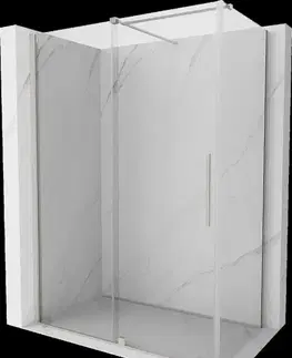 Sprchovacie kúty MEXEN/S - Velár sprchovací kút, posuvné dvere 130 x 75, transparent, nikel kefovaná 871-130-075-01-97