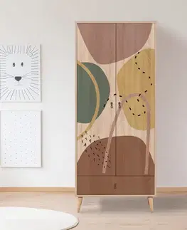 Šatníkové skrine NATY štýlová šatníková skriňa, multicolor