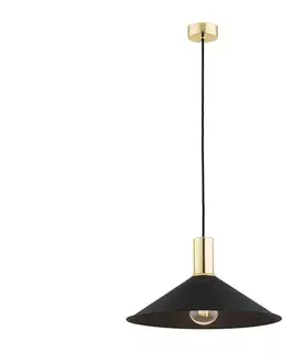 Svietidlá Argon 4912 - Luster na lanku MINORI 1xE27/15W/230V čierna/zlatá 4912