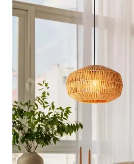 Svietidlá Eglo 44143 - Luster na lanku SHELDON 1xE27/40W/230V hnedá 44143