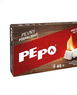 Záhradné grily PE-PO Pevný podpaľovač krabička 40 ks