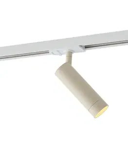 Koľajnicové svetelné systémy Moderný reflektor béžový s bielym adaptérom pre 1-fázový koľajnicový systém GU10 35mm - Iconic Jeana Luxe
