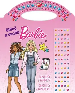 Nalepovačky, vystrihovačky, skladačky Barbie - růžový sešit/ružový zošit (CZ/SK vydanie)