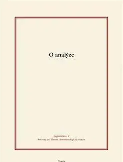 Filozofia O analýze - Tomas Holecek