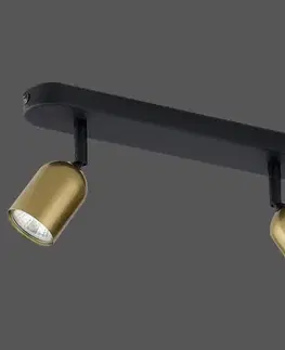 Lampy do obývačky Stropné bodové svietidlo Top black/gold 3303 LS2