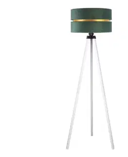 Lampy  - Stojacia lampa DUO 1xE27/60W/230V pr. 44 cm zelená/biela AS0465+DU83556