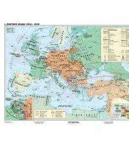Učebnice - ostatné I. svetová vojna - vznik ČSR - A3 karta