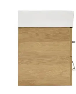 Kúpeľňový nábytok Kúpeľňová skrinka s umývadlom SAT Cube Way 60x53x46 cm dub Hickory mat CUBE46602DHSATCW CUBE46602DHSATCW