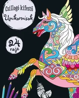 Maľovanky pre dospelých Csillogó kifestő - Unikornisok